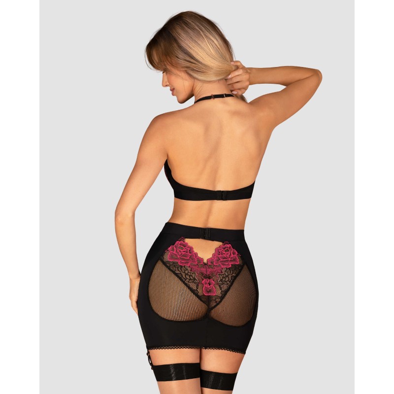 Rosenty ensemble Top et Jupe - Noir Obsessive