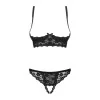 Letica Ensemble Lingerie Ouvert 2 pcs Noir | Fauxseins.fr
