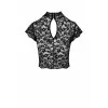 F303 Top Dentelle Col Montant | Lingerie Féminisation