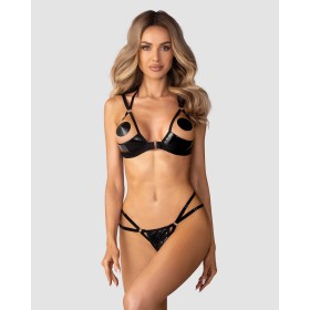 Keira Lise ensemble lingerie ouvert noir Obsessive
