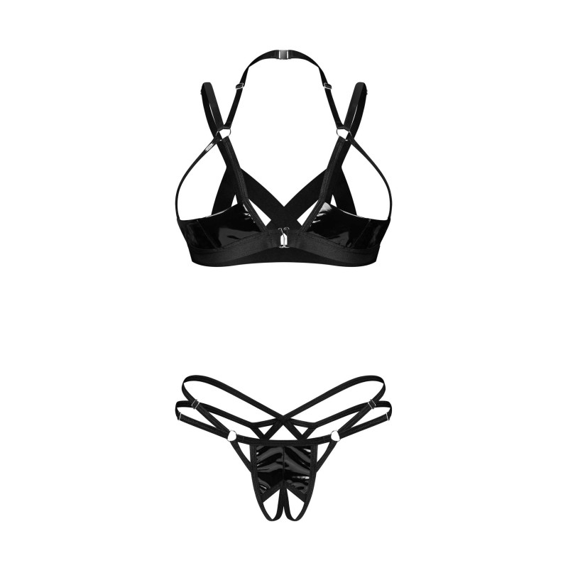 Keira Lise ensemble lingerie ouvert noir Obsessive