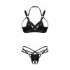 Keira Lise ensemble lingerie ouvert noir Obsessive