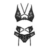 Alessya Ensemble Lingerie 3 Pièces Noir | Fauxseins.fr