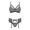 Ensemble Lingerie 3 pièces Noir 818-SEG-1 | Fauxseins.fr