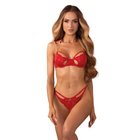 Matildea ensemble lingerie ouvert rouge Obsessive
