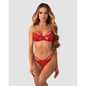 Matildea ensemble lingerie ouvert rouge Obsessive