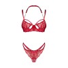 Matildea ensemble lingerie ouvert rouge Obsessive