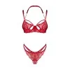Matildea Ensemble Lingerie Ouvert Rouge | Fauxseins.fr