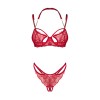 Matildea ensemble lingerie ouvert rouge Obsessive