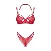 Matildea Ensemble Lingerie Ouvert Rouge | Fauxseins.fr