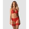 Ensemble Lingerie 3 Pièces Rouge | Féminisation | Fauxseins.fr