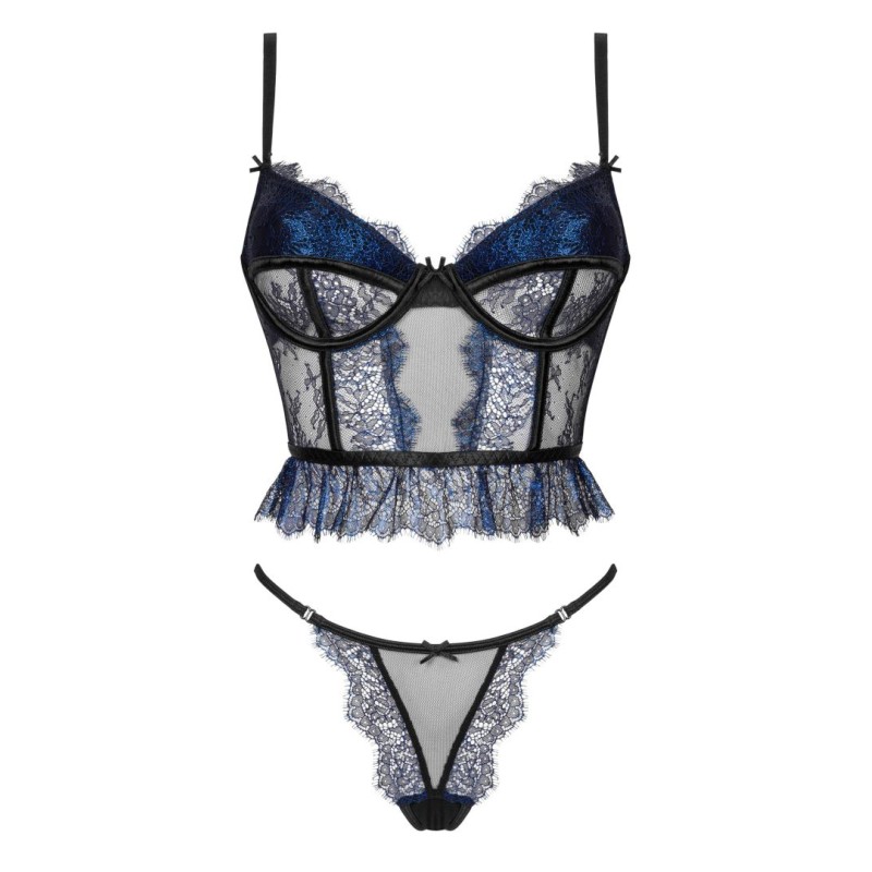 Saphira ensemble 2 pièces - noir et bleu Beauty Night