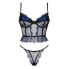 Saphira ensemble 2 pièces - noir et bleu Beauty Night