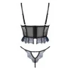 Saphira Ensemble Lingerie 2 Pièces Noir et Bleu | Fauxseins.fr