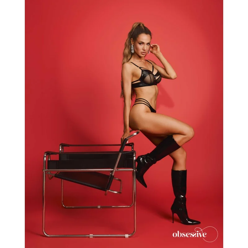 Dominna Ensemble Lingerie 2 Pièces Noir | Fauxseins.fr