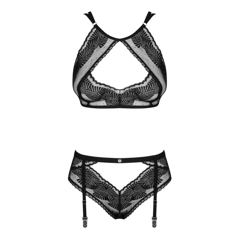 Allastia Ensemble Lingerie 2 pcs Noir | Fauxseins.fr