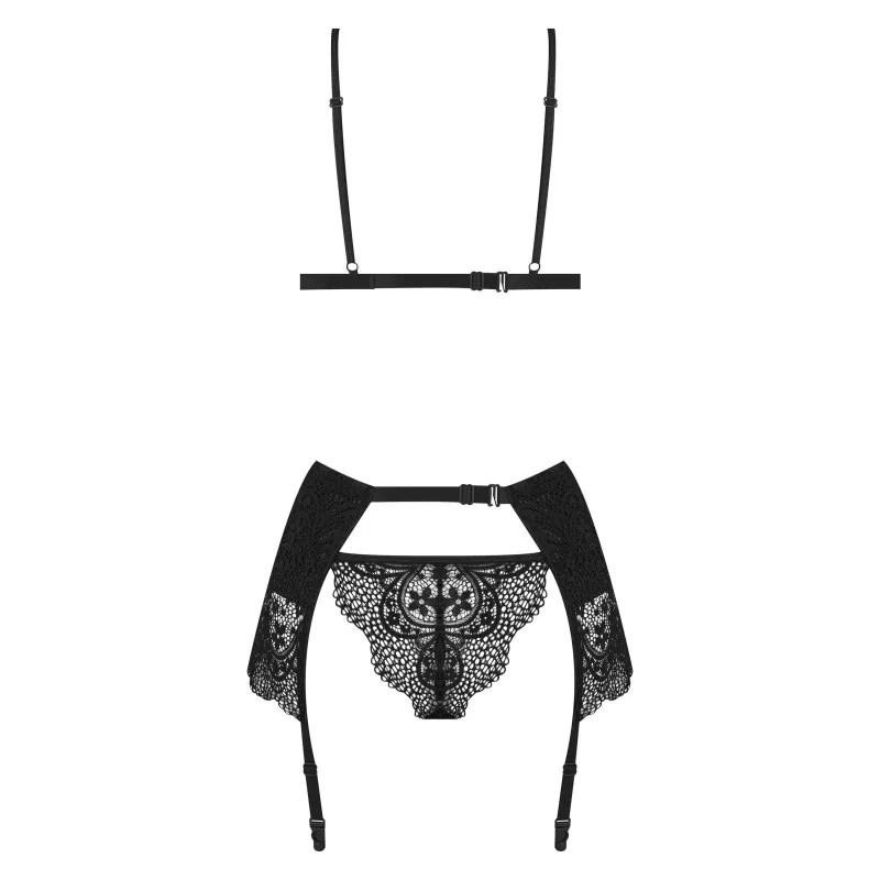 Obsidian Desire Set Noir - Lingerie Féminisation | Fauxseins.fr