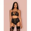 Basitta Ensemble Lingerie 3 pièces Noir | Fauxseins.fr