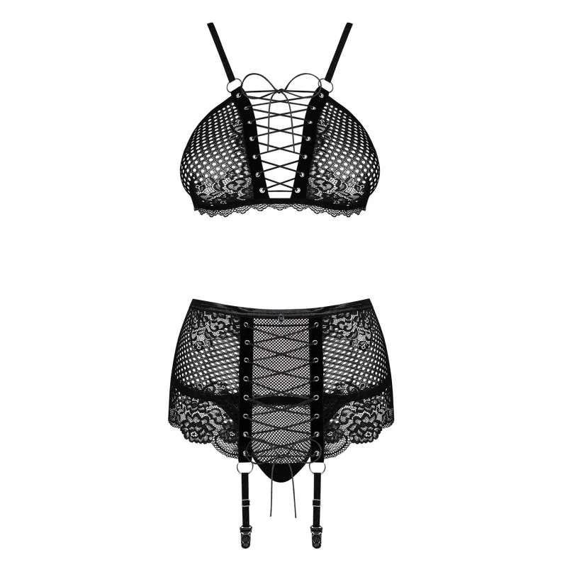 Basitta Ensemble Lingerie 3 pièces Noir | Fauxseins.fr