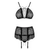 Basitta Ensemble Lingerie 3 pièces Noir | Fauxseins.fr