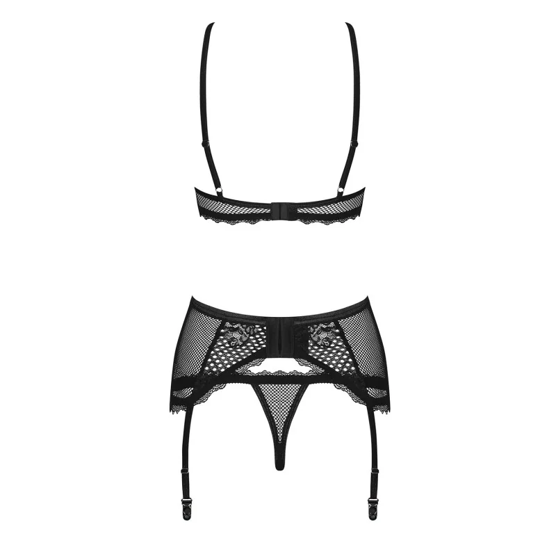Basitta Ensemble Lingerie 3 pièces Noir | Fauxseins.fr