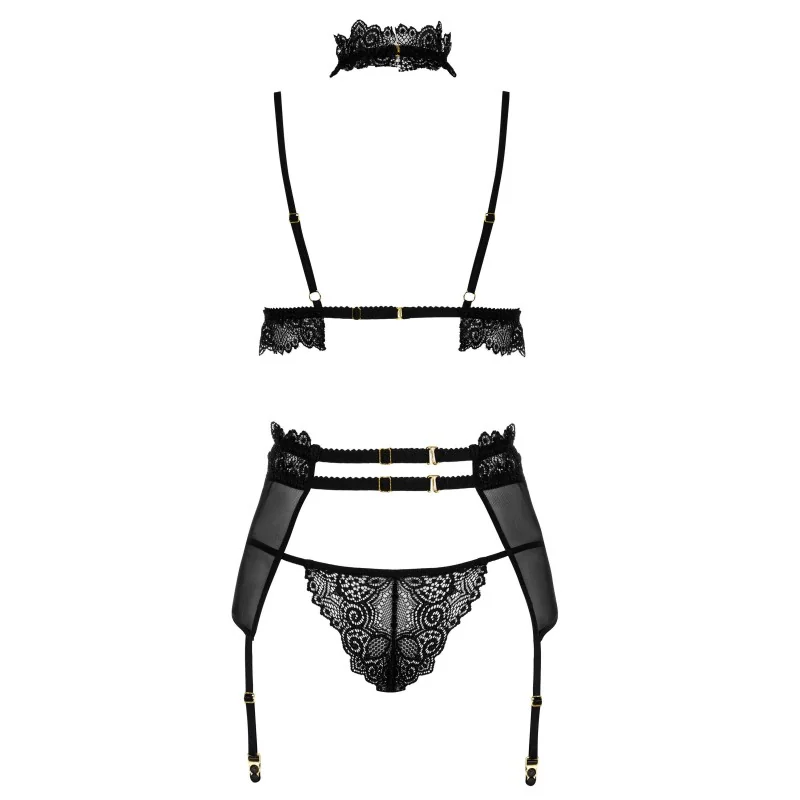 Velvet Sin Ensemble Lingerie Noir | Fauxseins.fr
