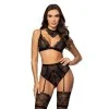 Cristalyn Ensemble Lingerie Noir | Fauxseins.fr
