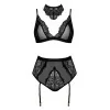 Cristalyn Ensemble Lingerie Noir | Fauxseins.fr