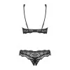 Luvae Ensemble Ouvert 2 Pièces Noir | Lingerie Féminine