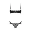 Nutris Ensemble Lingerie Ouvert 2 Pièces Noir | Fauxseins.fr