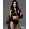 Lune Bellis Ensemble Lingerie Ouvert 3 Pièces Noir | Fauxseins.fr