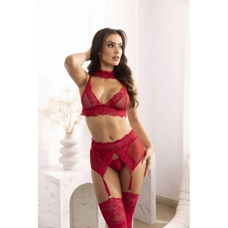 Velvet Sin Ensemble Lingerie Cherry | Fauxseins.fr