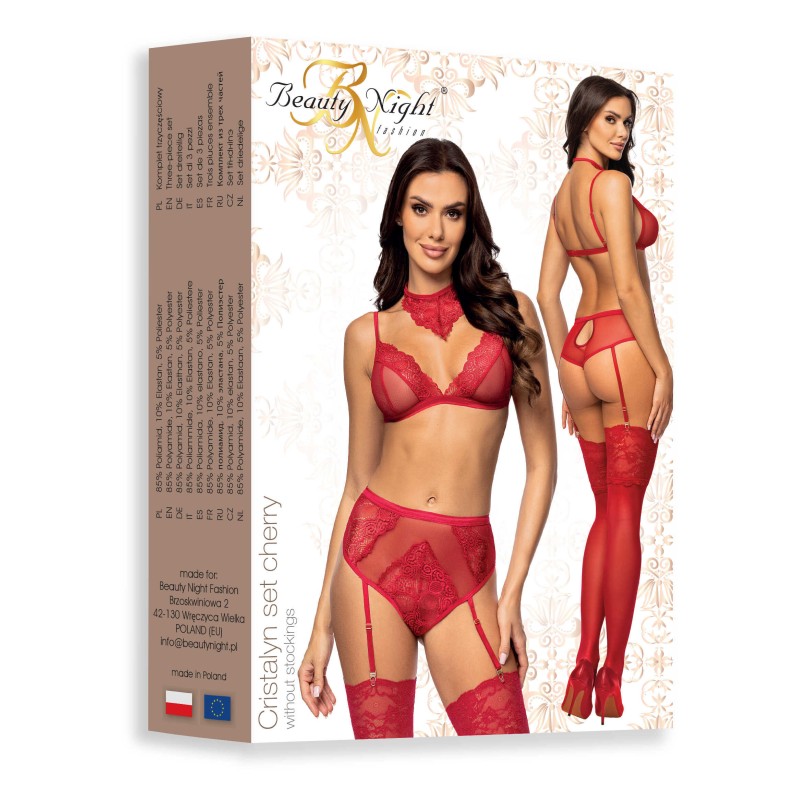 Cristalyn ensemble lingerie - Cherry Beauty Night
