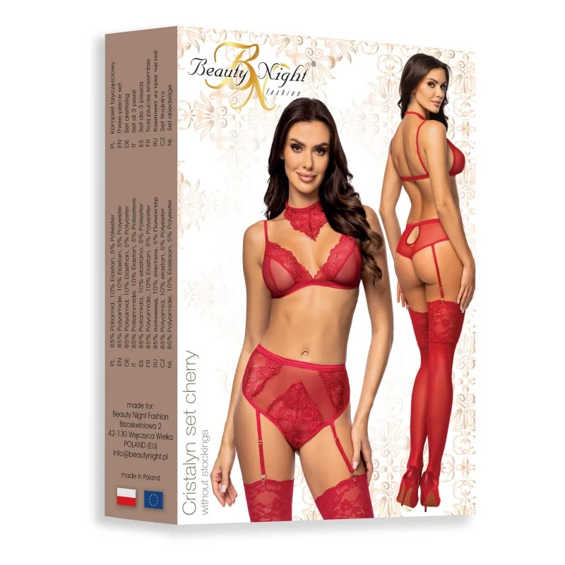 Cristalyn Ensemble Lingerie Cherry | Fauxseins.fr