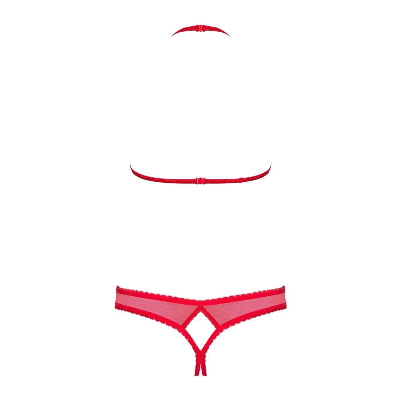870-SEC-3 Ensemble ouvert 2 pcs - Rouge Obsessive