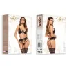 Rose Ensemble Lingerie 3 Pièces Noir | Fauxseins.fr