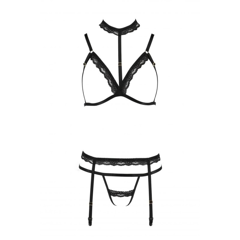 Shelly Ensemble 3 pcs - Noir Passion lingerie