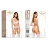 Rose Ensemble Lingerie 3 Pièces Blanc | Fauxseins.fr
