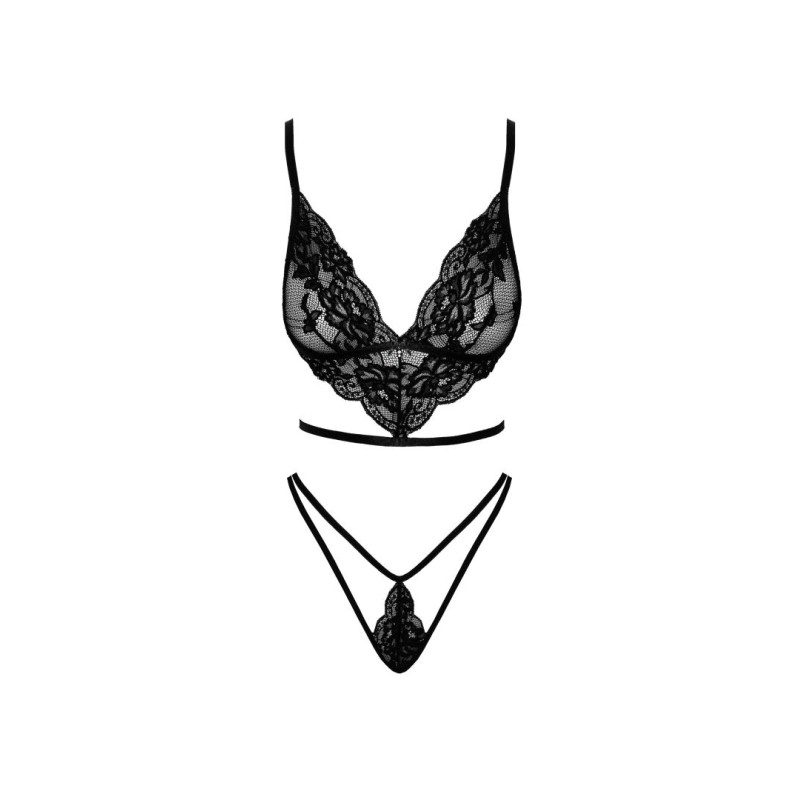 French Kiss 240 ensemble lingerie - noir Kissable par Noir Handmade
