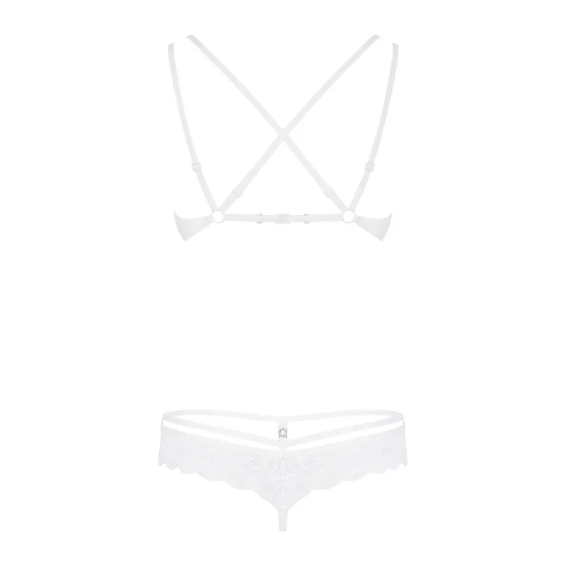 Ensemble lingerie 2 pièces Blanc – Féminisation | Fauxseins.fr