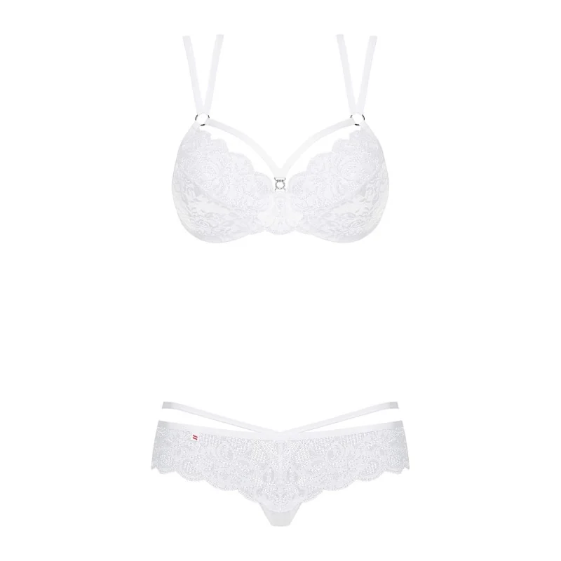 Ensemble lingerie 2 pièces Blanc – Féminisation | Fauxseins.fr