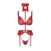 Bondage 243 Ensemble Lingerie 5 Pièces Rouge | Fauxseins.fr