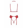 Bondage 243 ensemble lingerie 5 pièces - rouge Kissable par Noir Handmade
