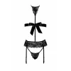 Bondage 244 Ensemble Lingerie 4 Pièces Noir | Fauxseins.fr
