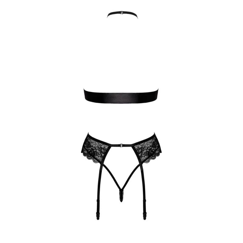 Bondage 244 Ensemble Lingerie 4 Pièces Noir | Fauxseins.fr