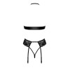 Bondage 244 ensemble lingerie 4 pièces - noir Kissable par Noir Handmade