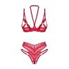 Cupide desir ensemble 2 pièces ouvert - Rouge Obsessive