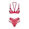 Cupide desir ensemble 2 pièces ouvert - Rouge Obsessive