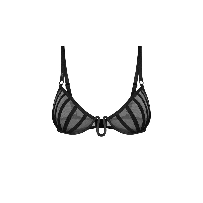 Aurorium demi-soutien-gorge noir Obsessive