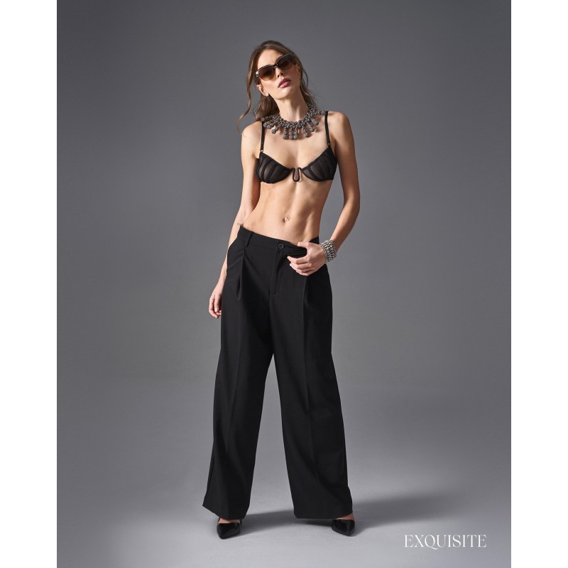 Aurorium demi-soutien-gorge noir Obsessive